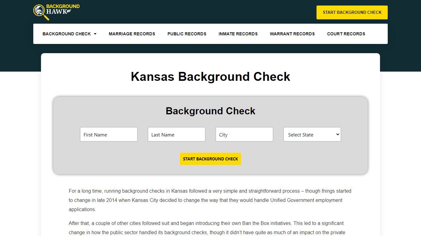 Kansas Background Check